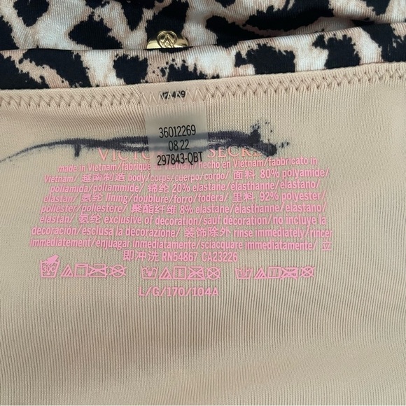 New! Victoria’s Secret ruched leopard one piece swimsuit nwot 37157 - Picture 9 of 11